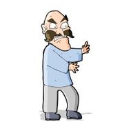 cartoon angry old man N61