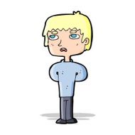 cartoon unhappy man N7