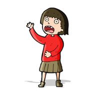 cartoon stressed out woman N11