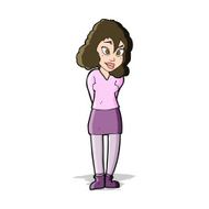 cartoon confused woman N58