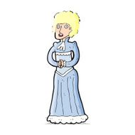 cartoon shocked victorian woman N4