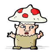 cartoon little mushroom man N4