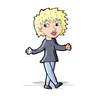 cartoon woman with no worries N12