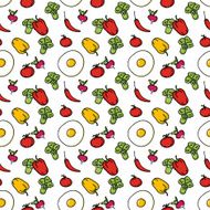 Seamless kitchen background of vegetables Beautiful background Vector illustration N2