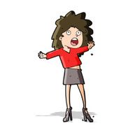 cartoon woman having trouble walking in heels N4