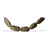 cartoon string of sausages N4