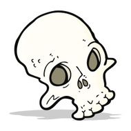 cartoon spooky skull N74
