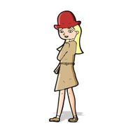 Cartoon Female Spy N17