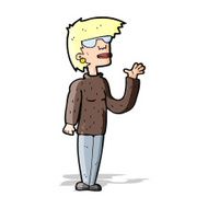 cartoon woman wearing spectacles N17