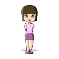 Cartoon Woman Standing N14