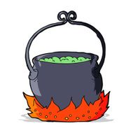 cartoon witch&#039;s cauldron N5