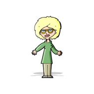 Cartoon Woman Wearing Glasses N10