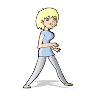 Cartoon Woman Walking N7