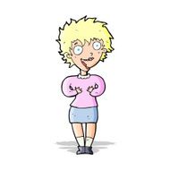 cartoon excited woman N53