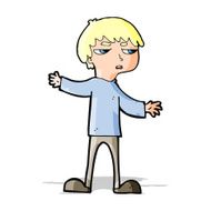 cartoon annoyed boy N13