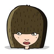 cartoon staring woman N14
