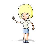 cartoon woman with idea N104