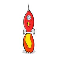 Cartoon Rocket N42