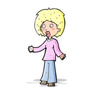 cartoon surprised woman N86