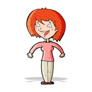 cartoon excited woman N54