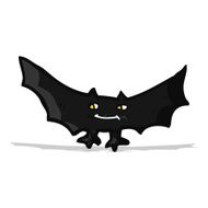 cartoon spooky vampire bat N13