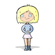 cartoon happy woman N102