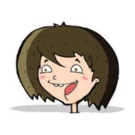 cartoon happy girl N46