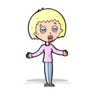 cartoon suspicious woman N7