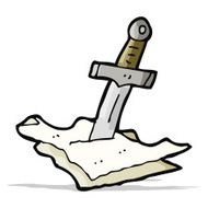 cartoon dagger in maps N4