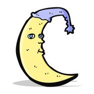 Sleepy Moon Cartoon N7