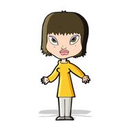 cartoon woman with open arms N32