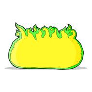 cartoon green fire border N3