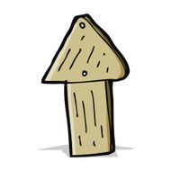 cartoon wood arrow symbol N2