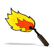 cartoon burning match N21