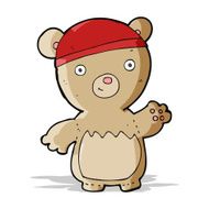 cartoon teddy bear wearing hat