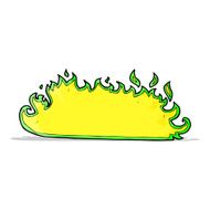 cartoon spooky fire border N3
