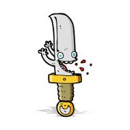 crazy knife cartoon character N4