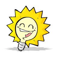 happy light bulb cartoon N2