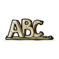 cartoon ABC letters N8