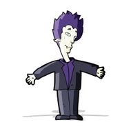 cartoon happy vampire N13