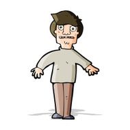 cartoon shocked man N60