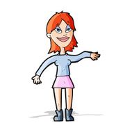 cartoon woman making hand gesture N4