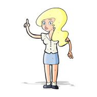 cartoon pretty woman with idea N27