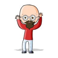 cartoon stressed bald man N6