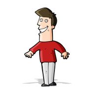 cartoon grinning man N37