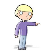 Cartoon Man Pointing N85