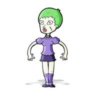 cartoon zombie monster woman N4
