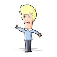 cartoon funny man with idea N3