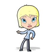 cartoon pointing woman N11