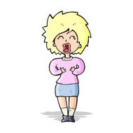 cartoon screaming woman N4